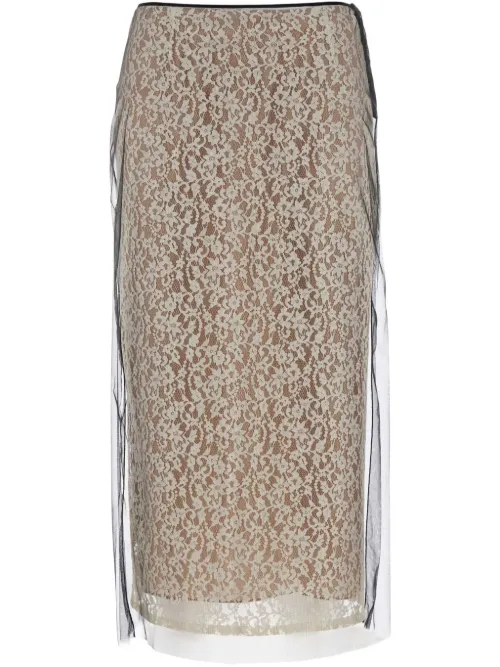 Jupe mi-longue à design superposé - FENDI - Modalova