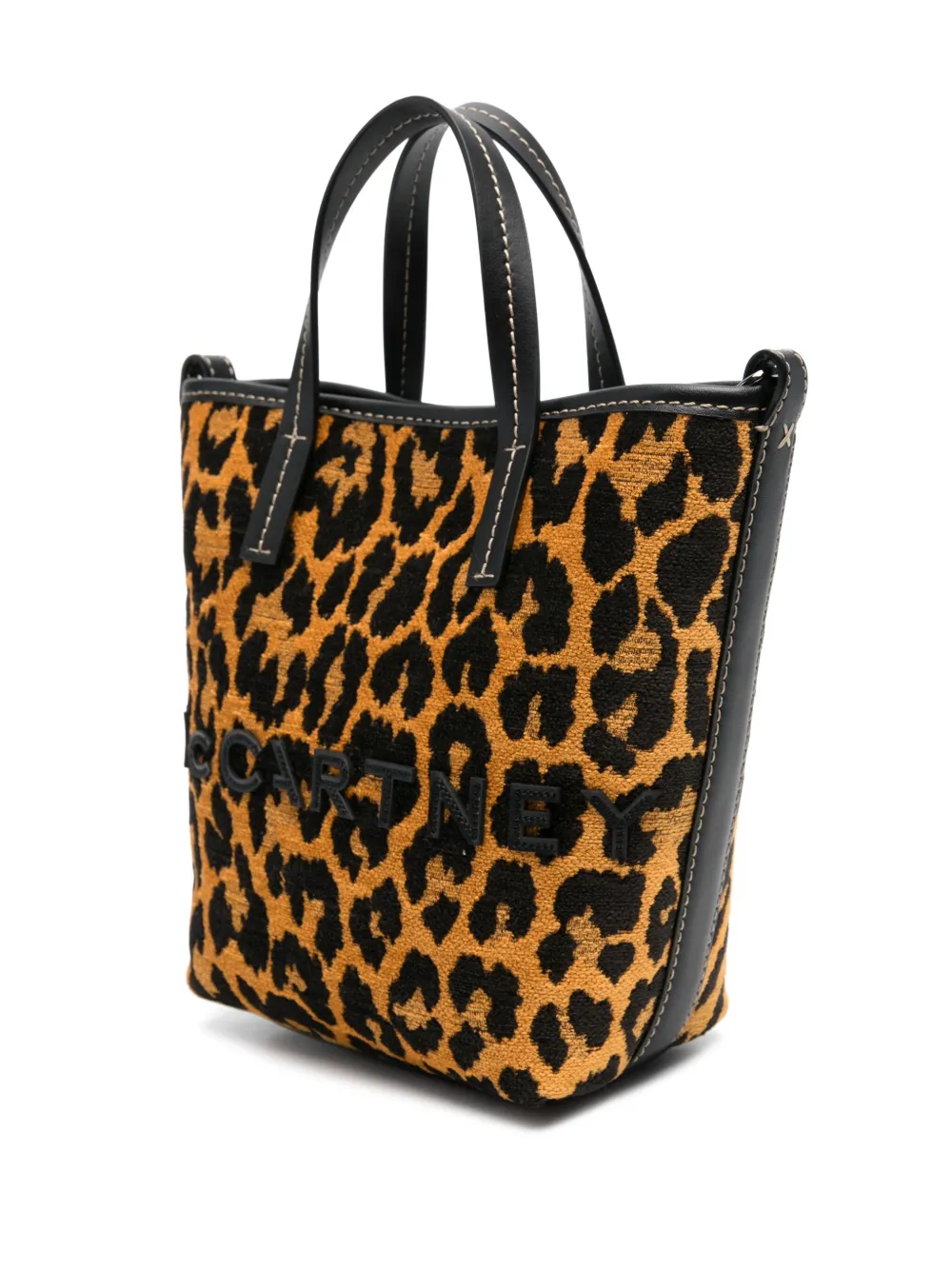 Stella McCartney Bucket-tas met luipaardjacquard Bruin