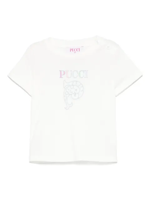 PUCCI Junior playera con logo bordado