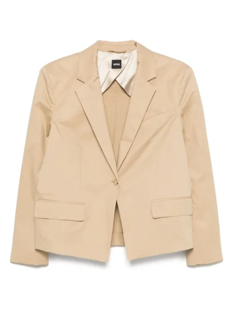 BOSS cotton single-breasted blazer