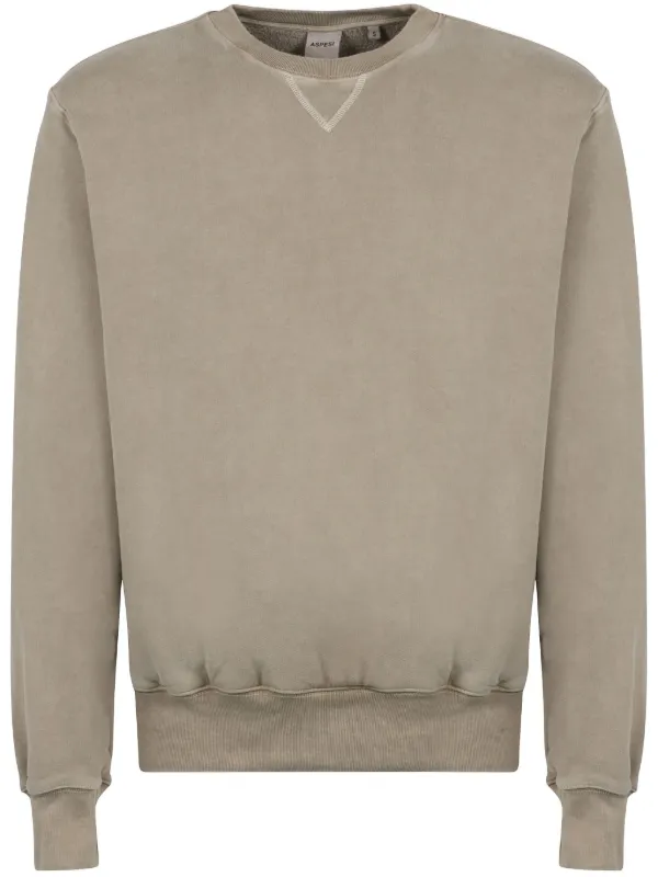 ASPESI Cotton Sweatshirt in Neutrals