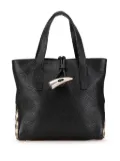 Burberry Pre-Owned 2000-2017 House Check Trimmed Leather handbag - Black