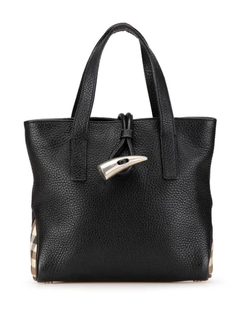 Burberry Pre-Owned 2000-2017 House Check Trimmed Leather handbag