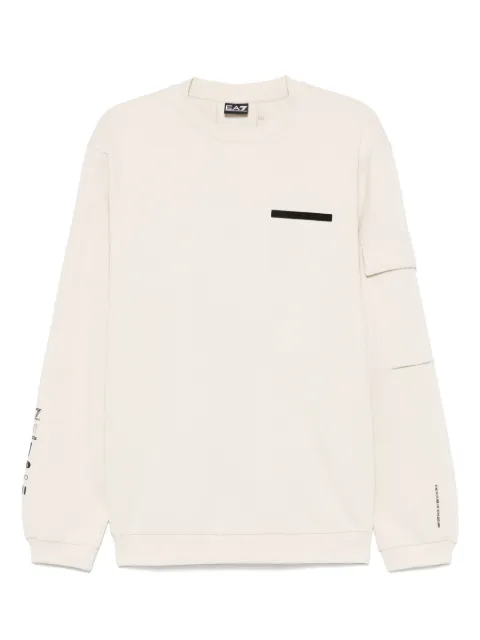 Ea7 Emporio Armani sudadera con logo estampado