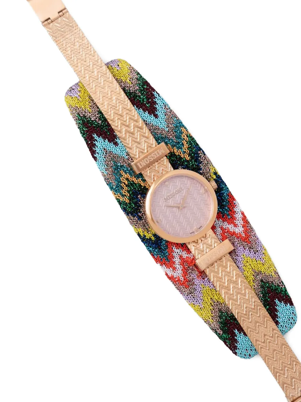 Missoni 36 mm met zigzag-jacquard - Goud