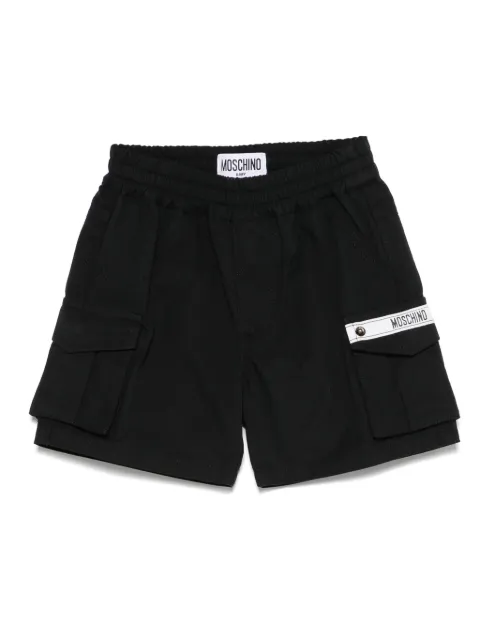 Moschino Kids logo-tag shorts