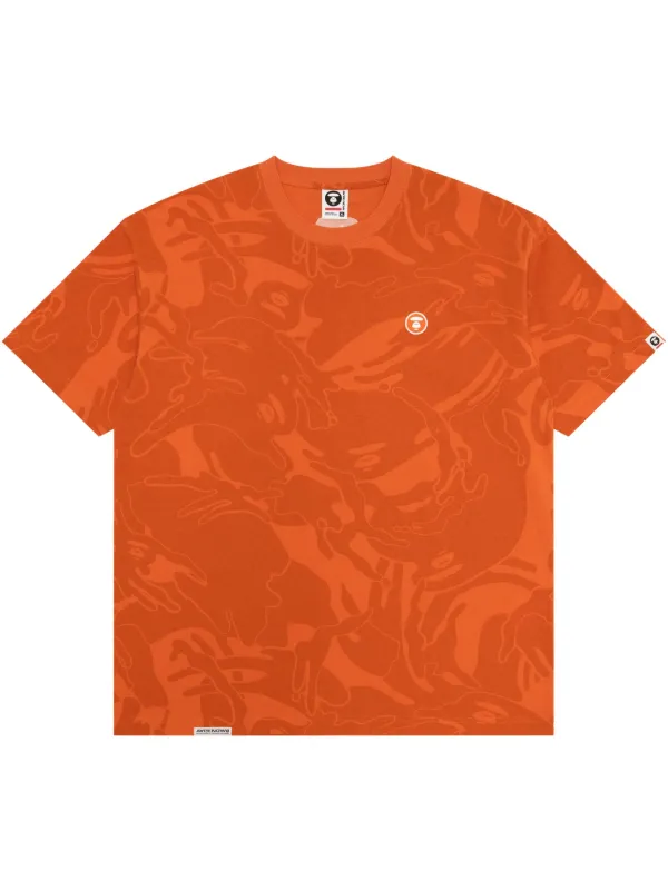 AAPE BY *A BATHING APE® カモフラージュ Tシャツ | オレンジ