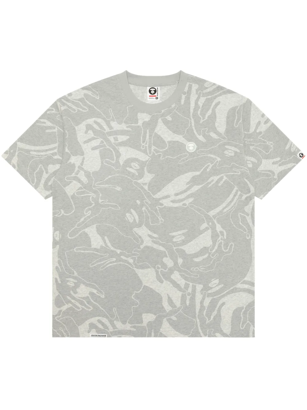 AAPE BY *A BATHING APE® playera con estampado militar | gris | Image 1
