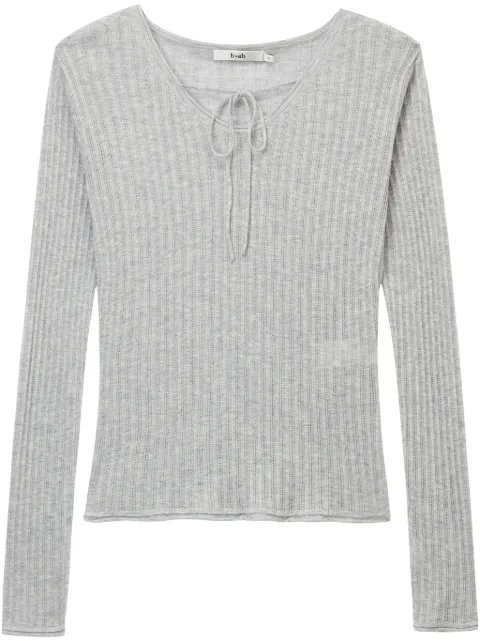 b+ab ribbed-knit top