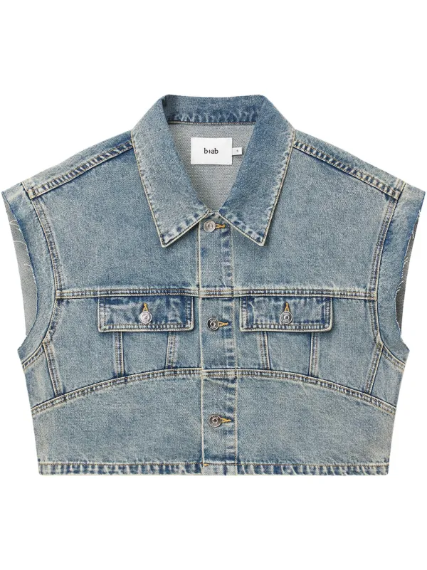 b+ab short-sleeve Denim Jacket | Blue | FARFETCH ZA