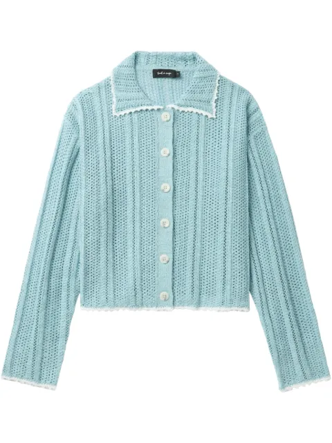 tout a coup pointelle-knit cardigan