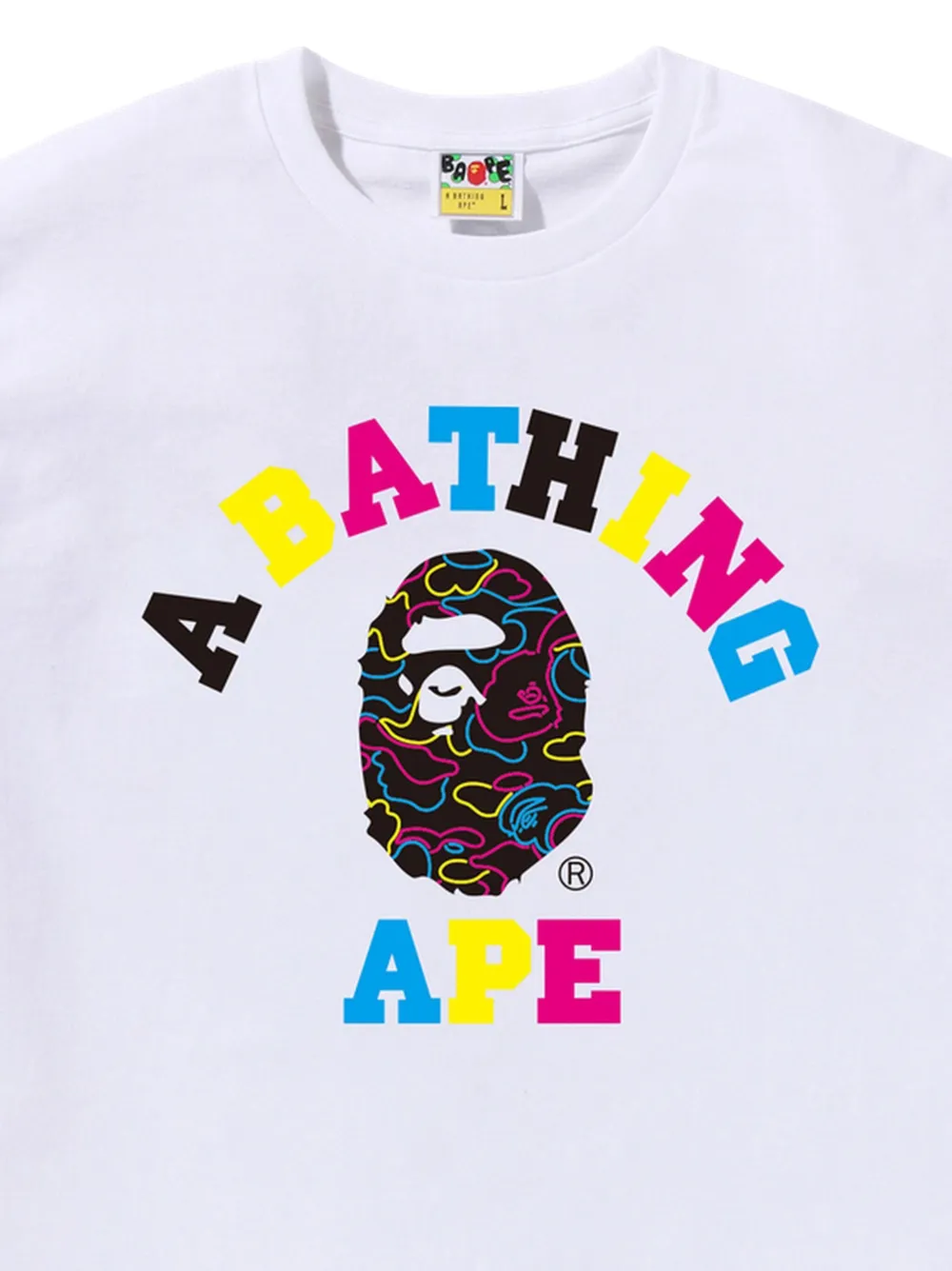 A BATHING APE T-shirt met logoprint - Wit