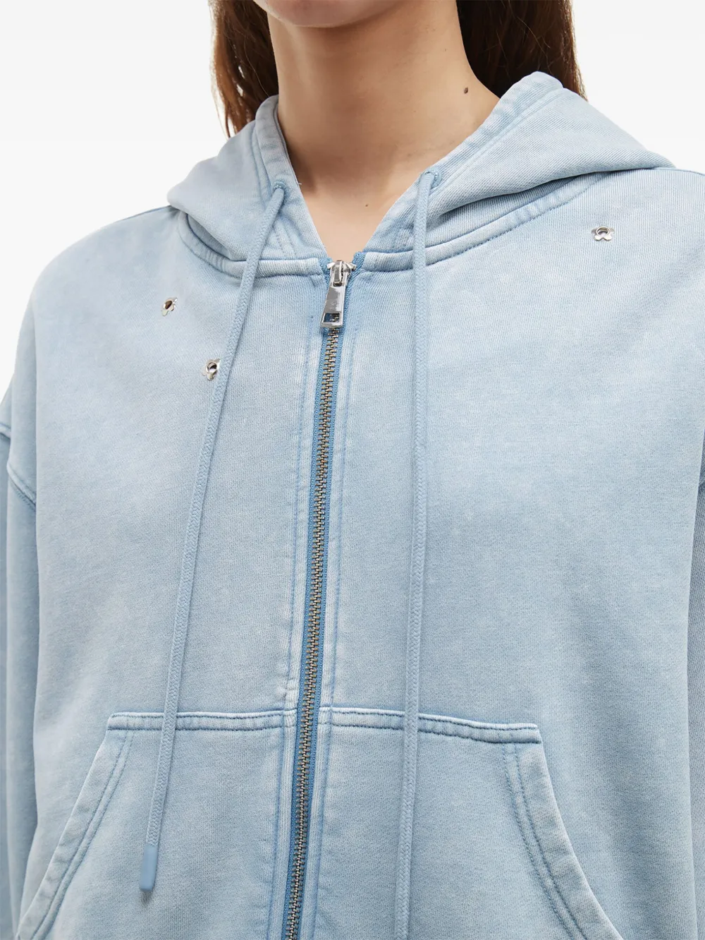 tout a coup Hoodie met rits Blauw