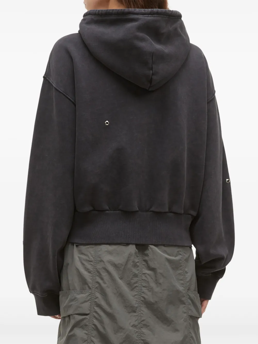 tout a coup Hoodie met rits Zwart