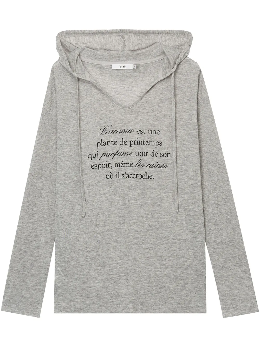 slogan-print hoodie