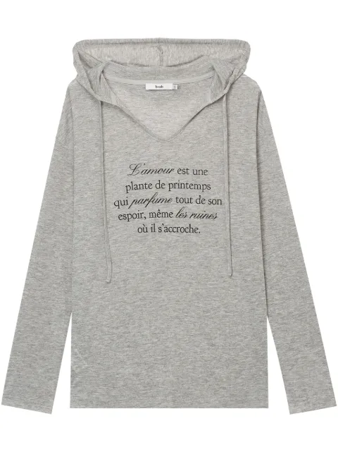 b+ab slogan-print hoodie