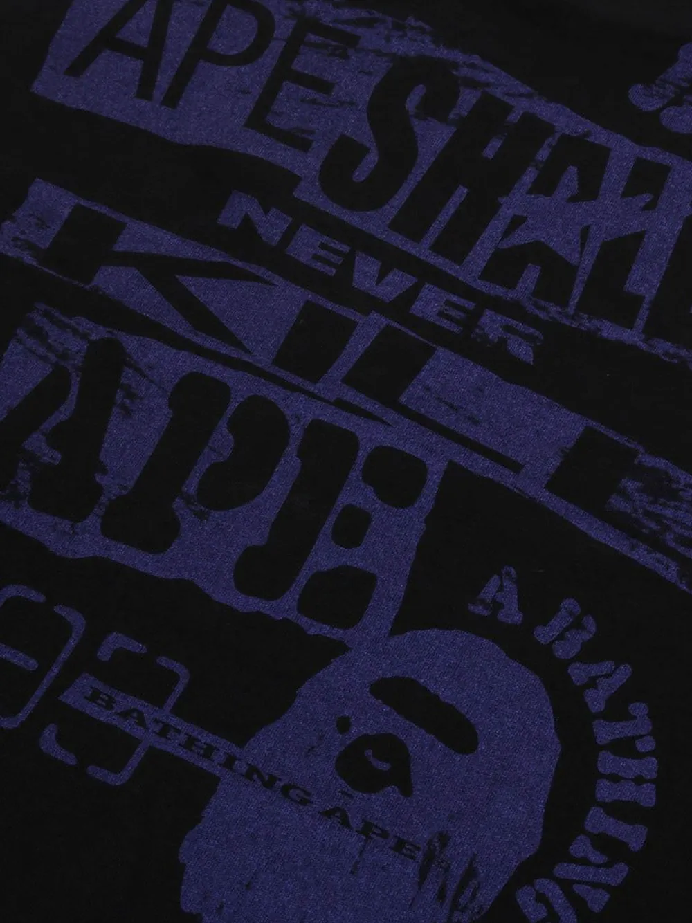 A BATHING APE T-shirt met logoprint Zwart