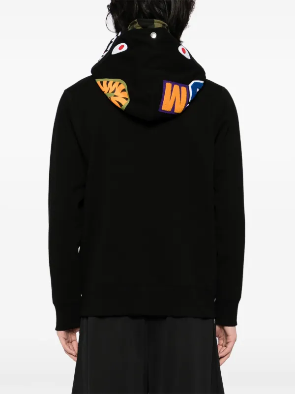 A BATHING APE® Shark full-zip Hoodie | Black | FARFETCH