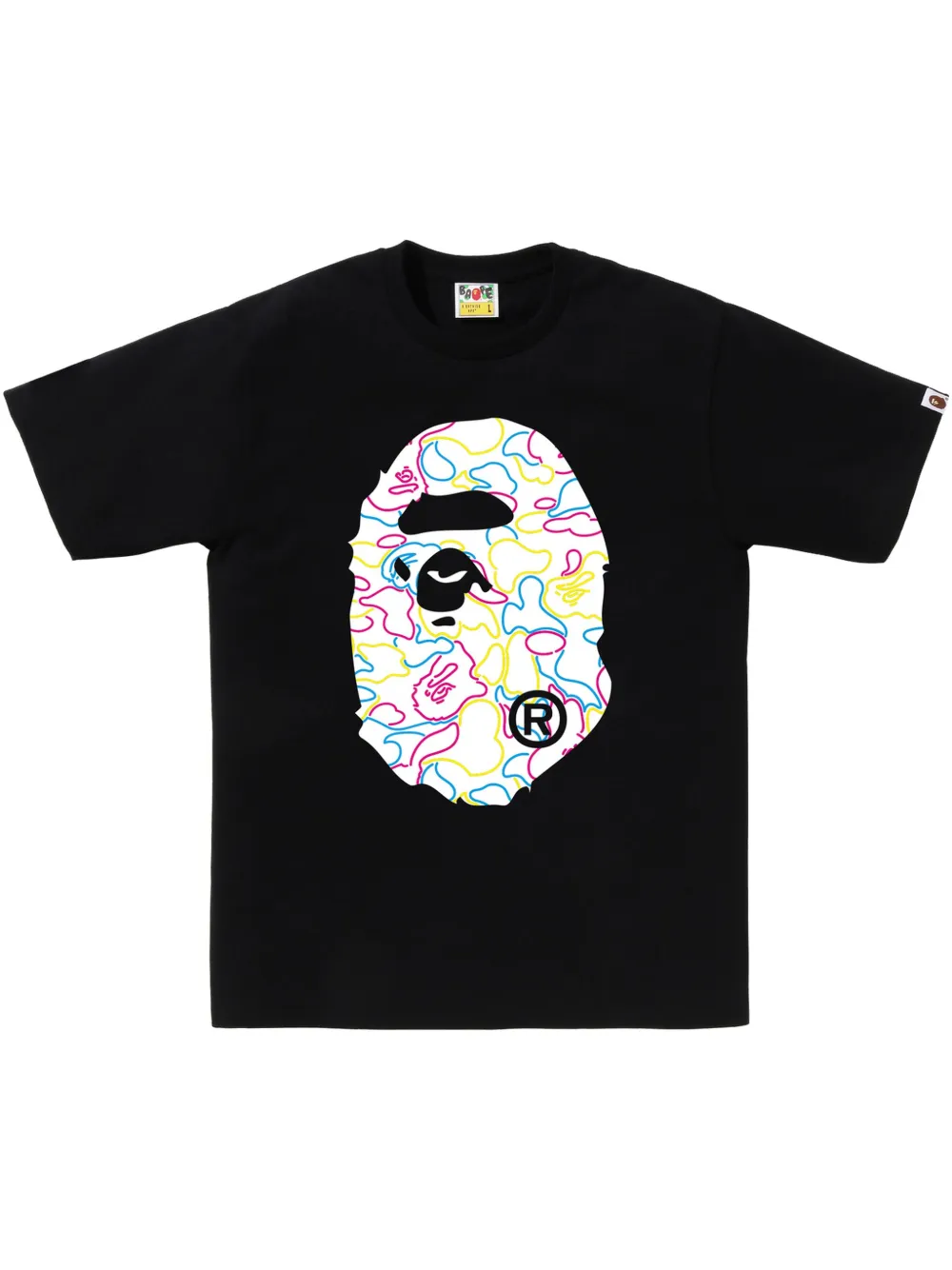 A BATHING APE Head T-shirt Zwart