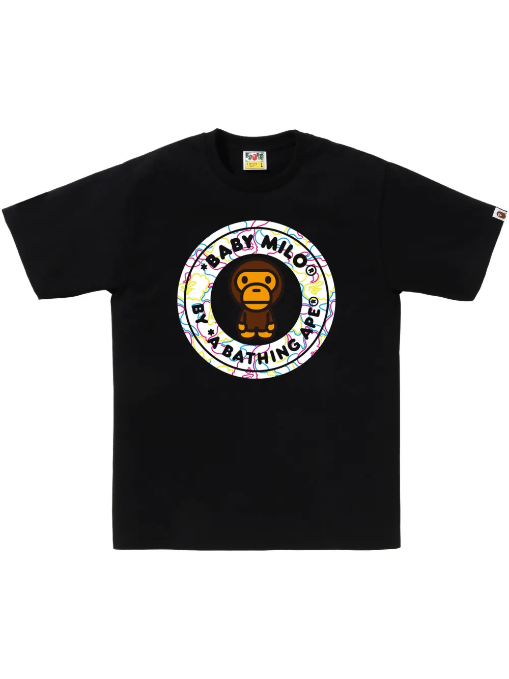 A BATHING APE T-shirt met print Zwart