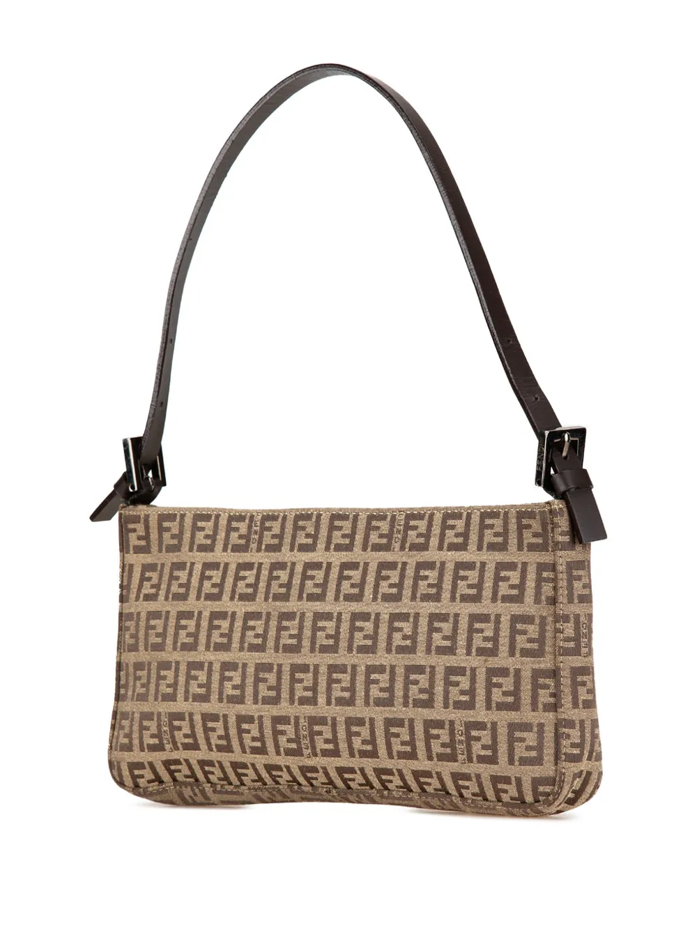 Fendi Pre-Owned 2000-2010 Zucchino Canvas Pochette schoudertas - Bruin