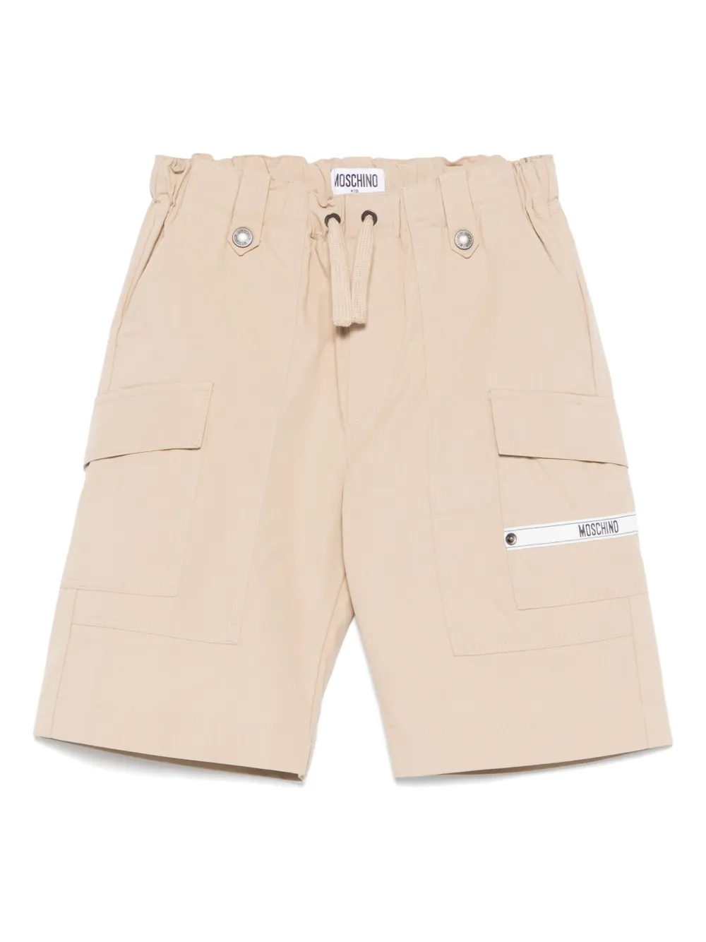 Moschino Kids Shorts met logopatch Beige