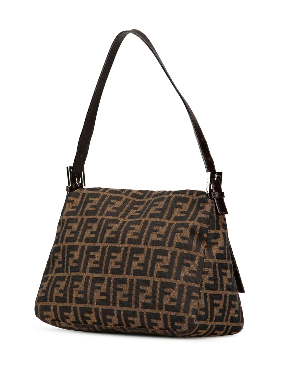 Fendi Pre-Owned 2000-2010 Zucca Canvas Mamma Forever schoudertas - Bruin