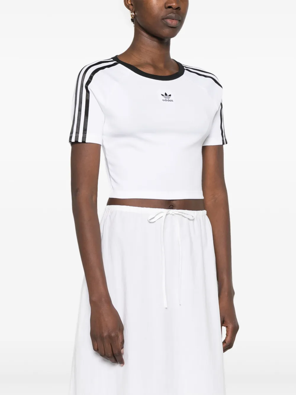adidas T-shirt met drie strepen Wit
