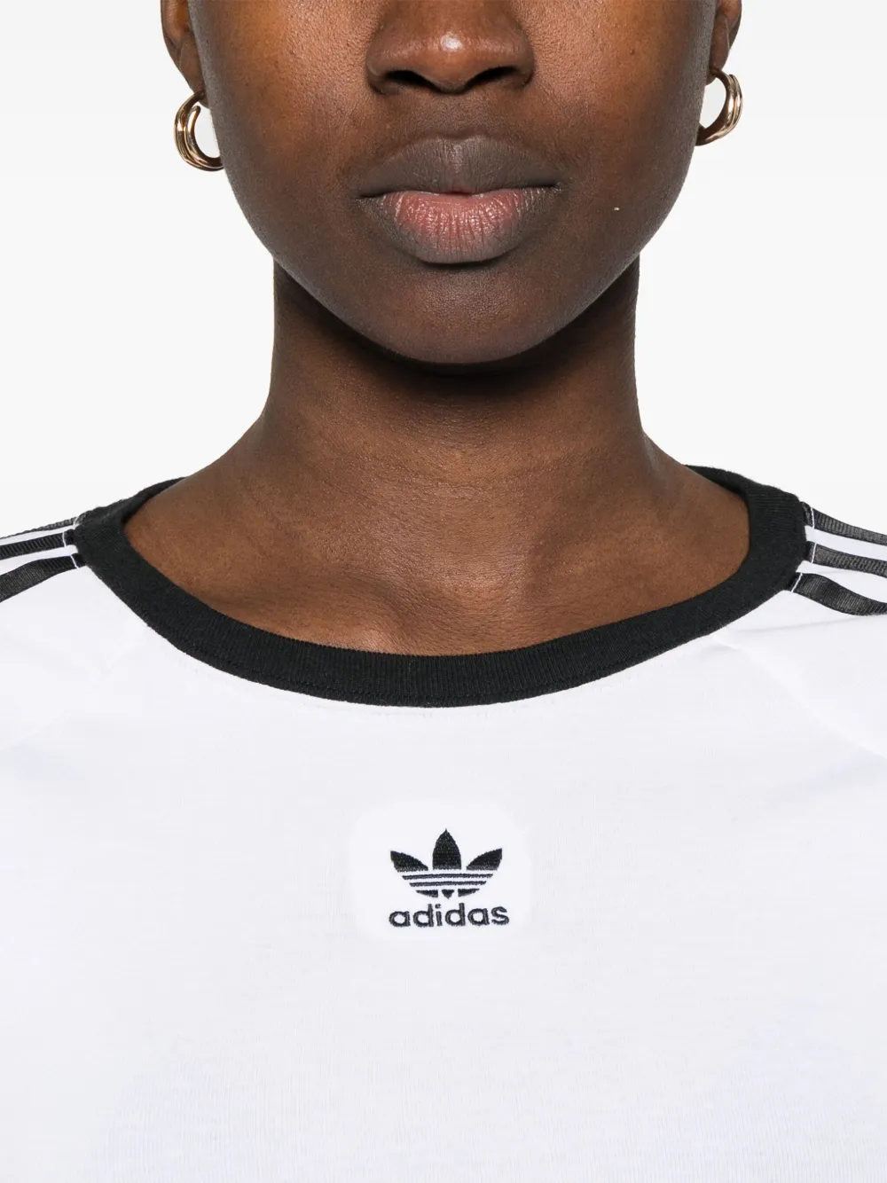 adidas T-shirt met drie strepen Wit