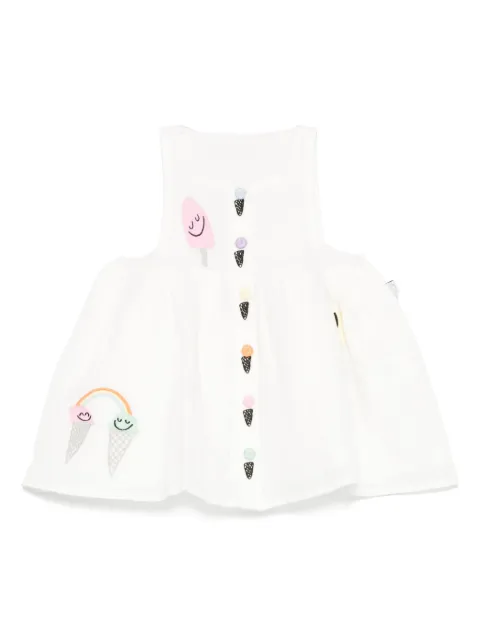 Stella McCartney Kids ice-cream embroidered dress