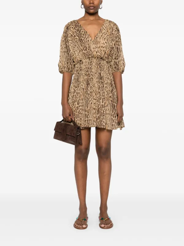 LIU JO leopard-print Mini Dress | Brown | FARFETCH OM