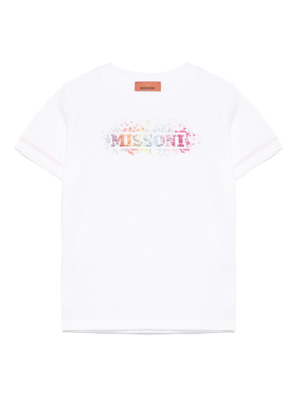 Missoni Kids T-shirt verfraaid met logo Wit