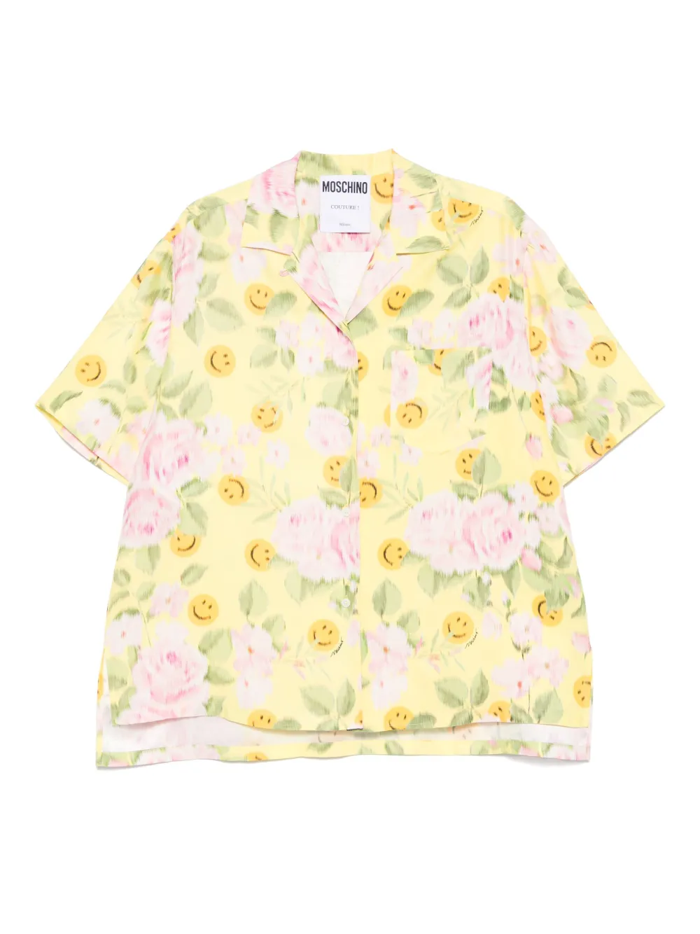 Moschino x Smiley zijden blouse Geel