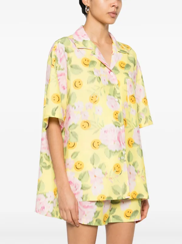 【関税＆送料込み】Moschino 'Smiley' T-Shirt Moschino Couture Smiley Brand Print Cotton Jersey T Shirt