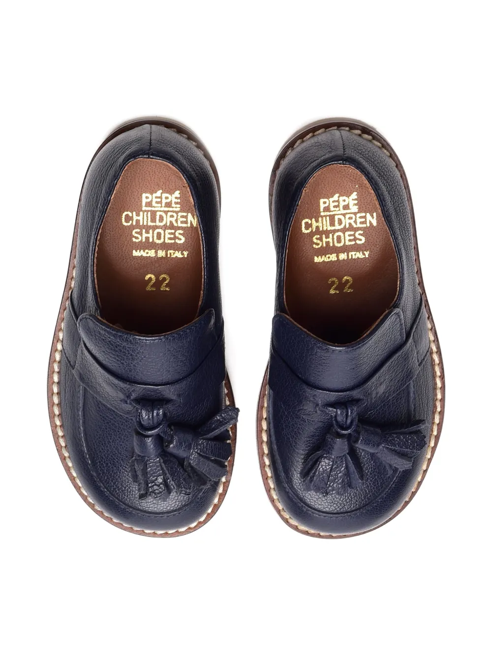 Pèpè Elleen tassel-detail leather loafers Blue