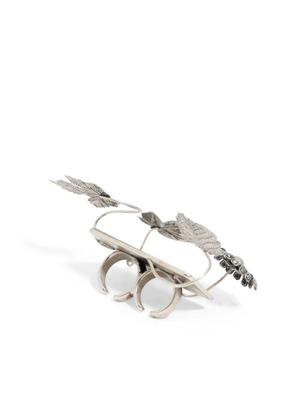 Bimba Y Lola Decorative-leaf Floral Ring