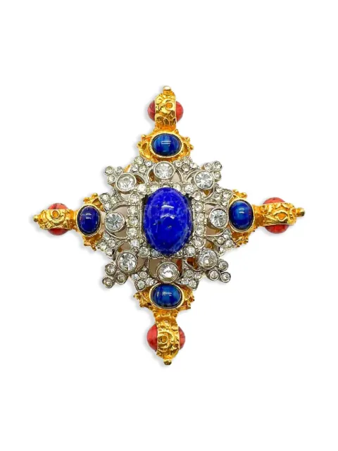 Jennifer Gibson Jewellery x Kenneth Lane 1980s cruciform brooch