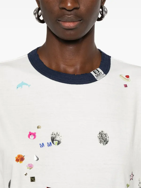 【国内買付】MAISON MIHARAYASUHIRO Smily Face Printed Tシャツ 29355417_58390128_600.jpg