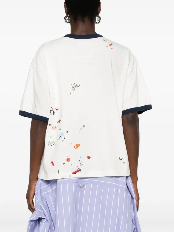 【国内買付】MAISON MIHARAYASUHIRO Smily Face Printed Tシャツ White Smiley Face Printed T-shirt by Maison MIHARA YASUHIRO