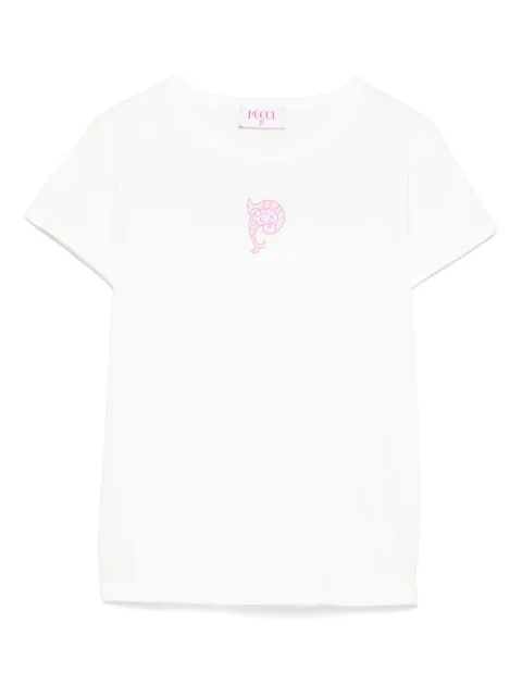 PUCCI Junior playera con logo estampado
