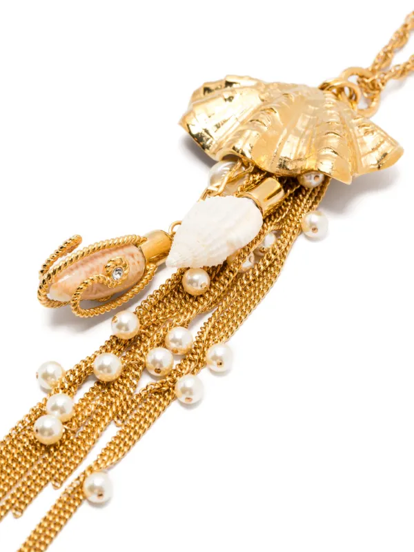 ネックレス・ペンダント CHLOE SHELL NECKLACE Chloé The Chloé Shells Pendant Necklace in Vintage gold in
