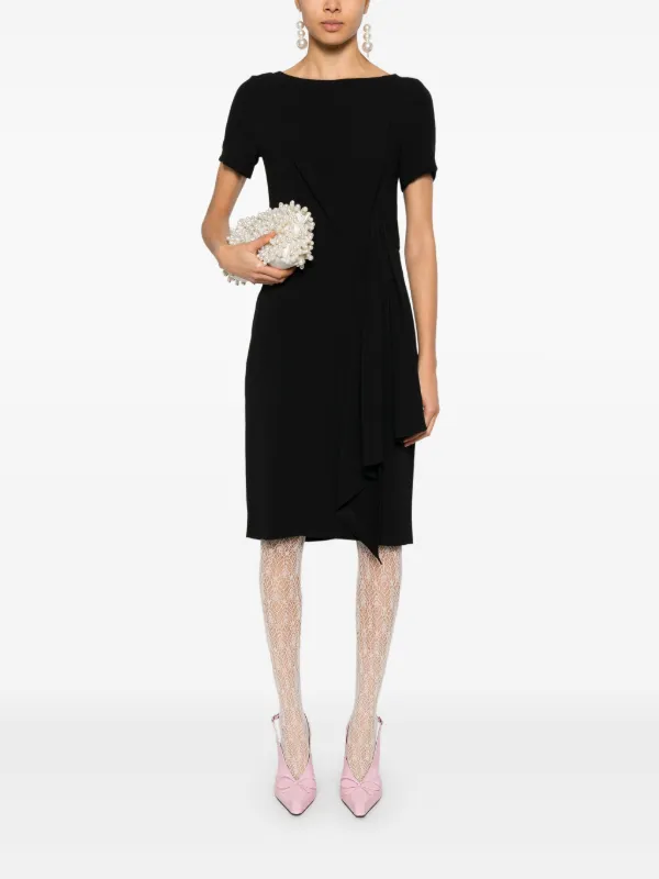 princess polly baby blue dress 1956 Christian Dior Haute Couture Documented Black Silk 'New Look' Dre main image 0