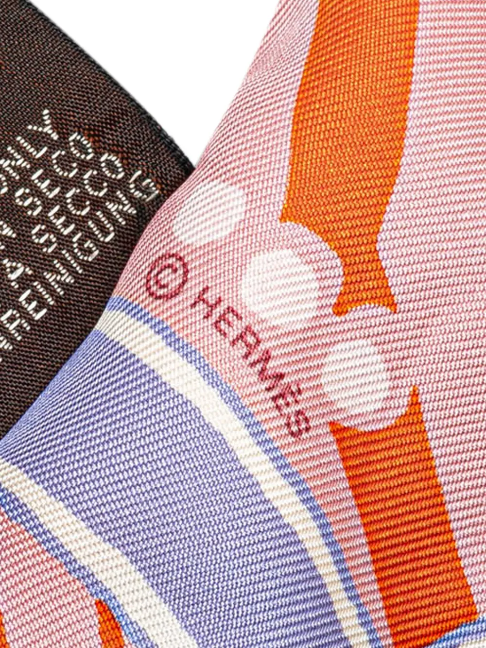 Pre-owned Hermes 20th Century Jeu De Soie Silk Twilly Scarf Scarves In Orange