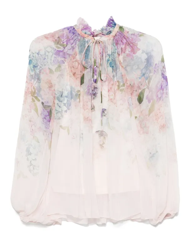 dium. cotton tiered blouse【タグ付き】 Collared Blouse Cream Online | Zimmermann