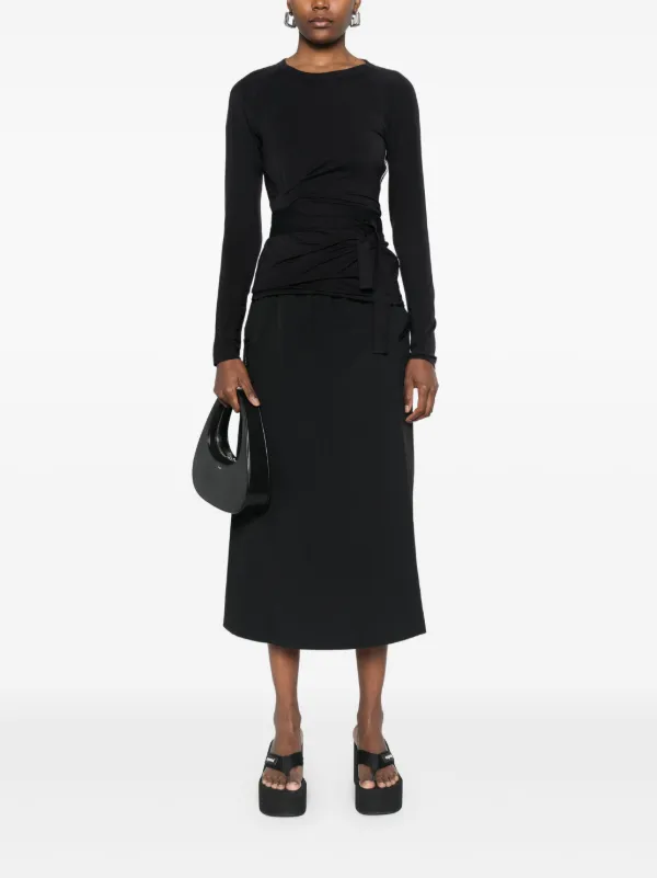 The North Face Dome Wind Midi Skirt | Black | FARFETCH CA