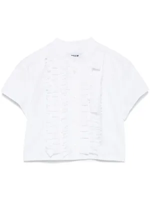 MSGM エンブロイダリー シャツ | ホワイト | FARFETCH JP