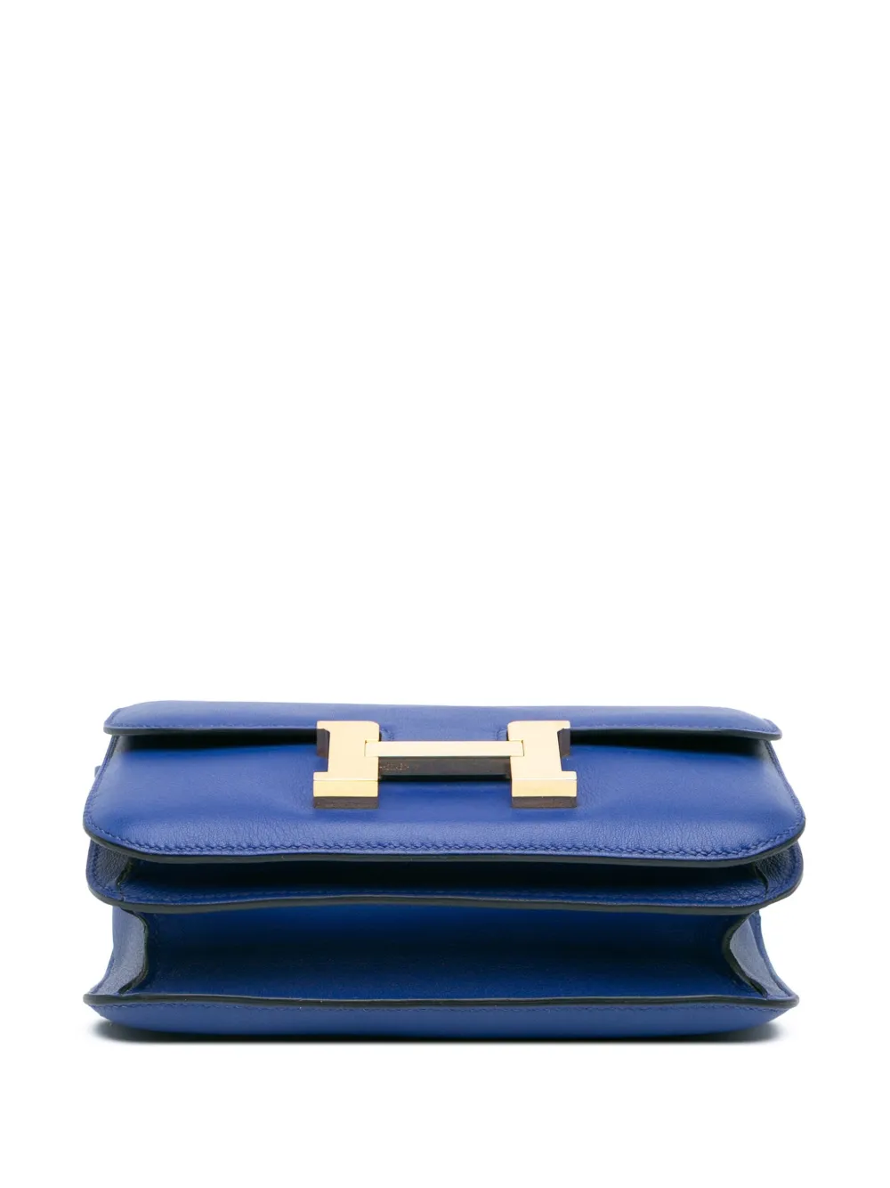 Pre-owned Hermes 2017 Mini Swift Constance 18 Crossbody Bag In Blue