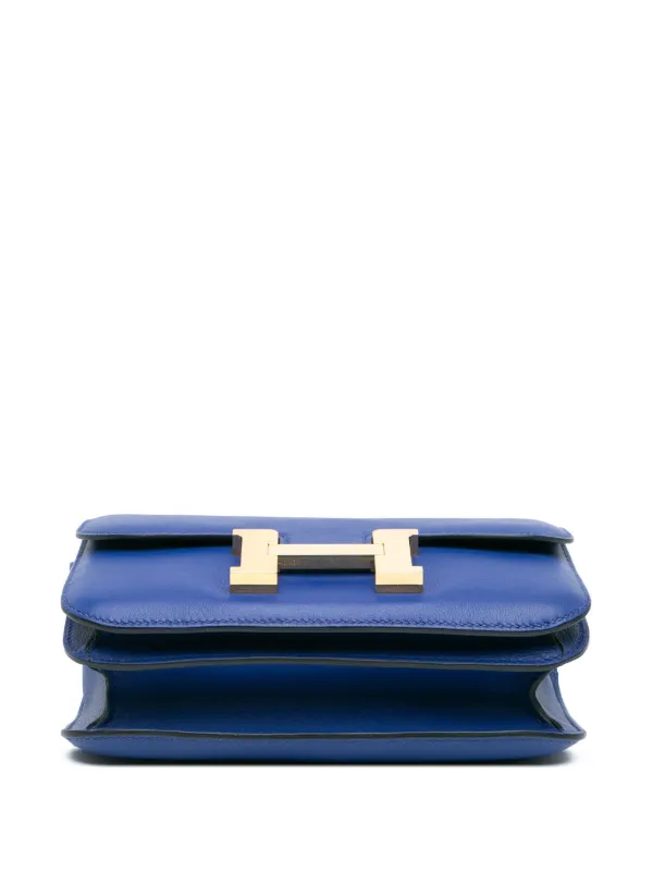 Hermès Pre-Owned 2017 Mini Swift Constance 18 Crossbody Bag | Blue