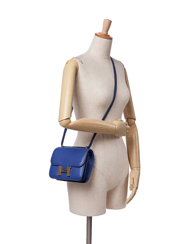 Hermès Pre-Owned 2017 Mini Swift Constance 18 Crossbody Bag | Blue