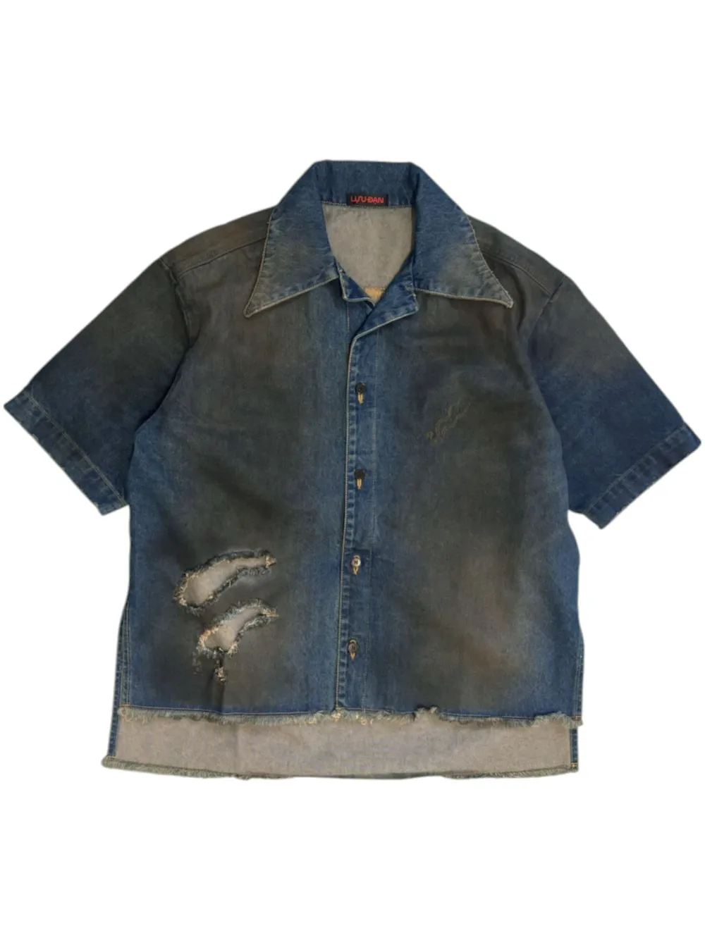 denim boxy shirt